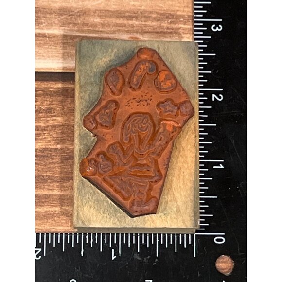 ALL NIGHT MEDIA ELF GAMES 804F WOOD MOUNT RUBBER STAMP JUGGLING BY JANET CLELAND - Picture 4 of 4